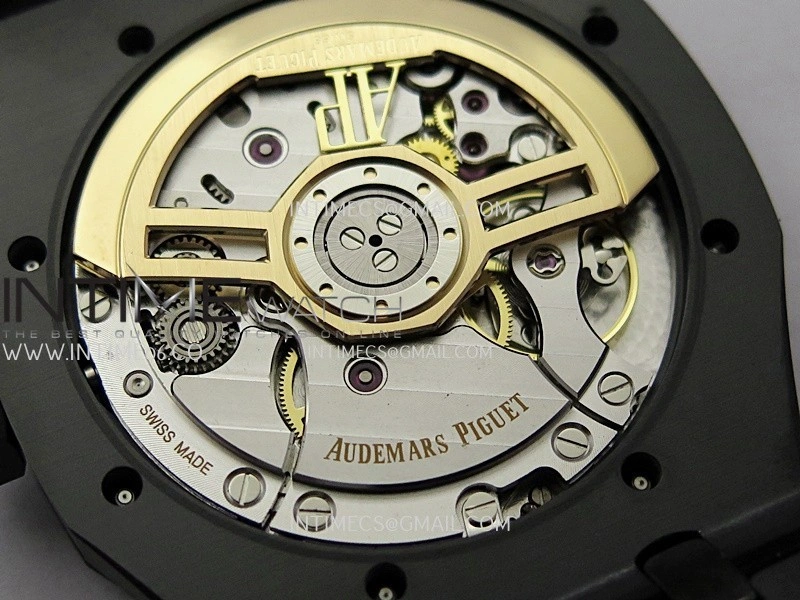 Royal Oak 15500 Black Ceramic APSF 1:1 Best Edition Blue Starry Dial On Black Ceramic Bracelet SA4302 Super Clone