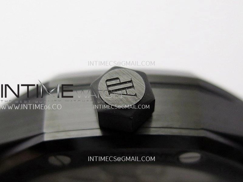 Royal Oak 15500 Black Ceramic APSF 1:1 Best Edition Celebration Dial On Black Ceramic Bracelet SA4302 Super Clone