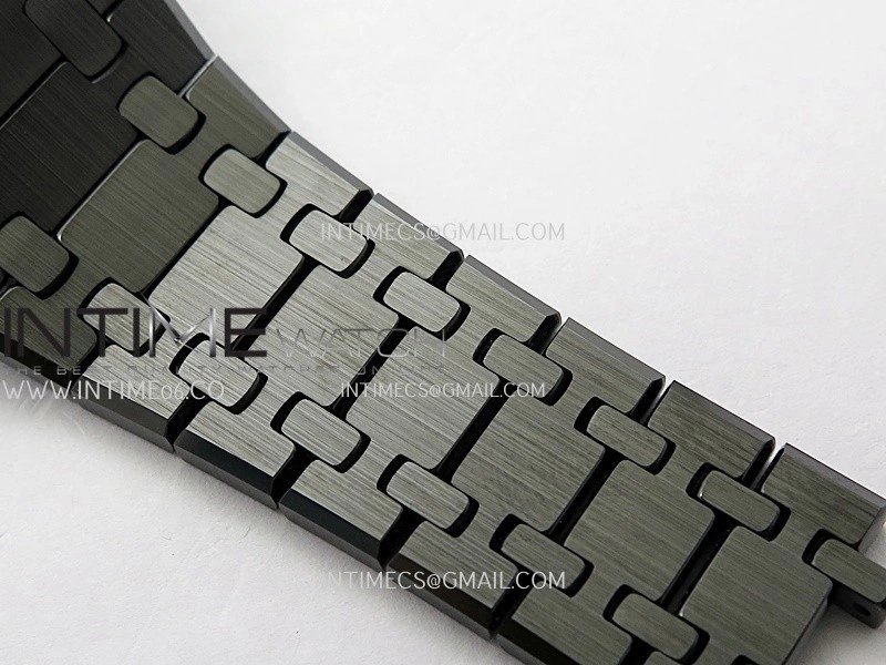 Royal Oak 15500 Black Ceramic APSF 1:1 Best Edition Celebration Dial On Black Ceramic Bracelet SA4302 Super Clone