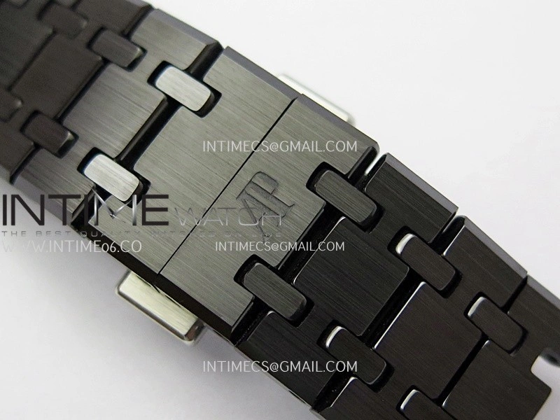 Royal Oak 15500 Black Ceramic APSF 1:1 Best Edition Celebration Dial On Black Ceramic Bracelet SA4302 Super Clone