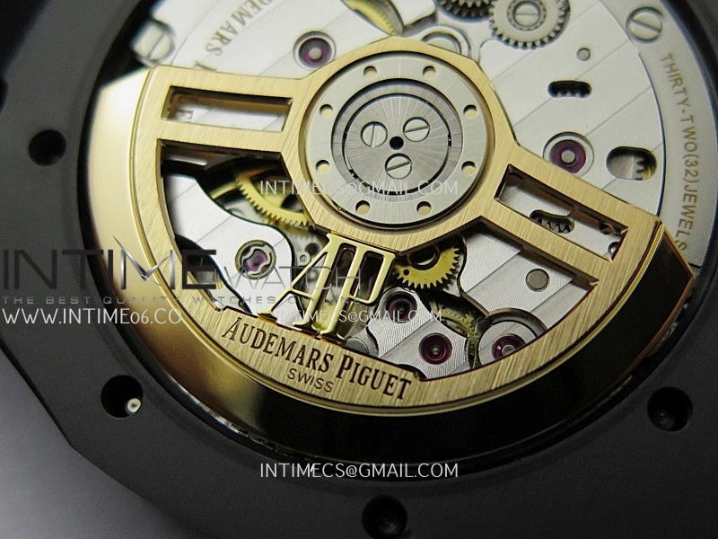 Royal Oak 15500 Black Ceramic APSF 1:1 Best Edition Celebration Dial On Black Ceramic Bracelet SA4302 Super Clone