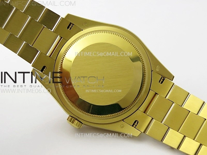 Day Date 36mm Gain Weight YG tungsten APSF 1:1 Best Edition Red Dial Diamond Roman Markers on SS President Bracelet A3255
