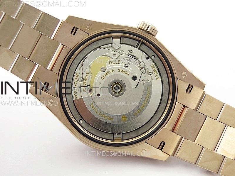Day Date 36mm Gain Weight RG tungsten APSF 1:1 Best Edition Rose Gold Dial Diamond Markers on SS President Bracelet A3255