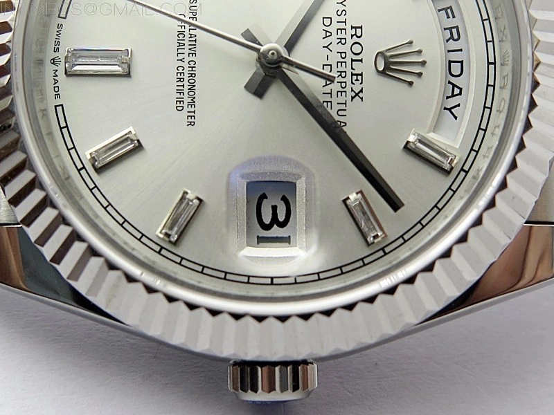 Day Date 40mm 228239 Gain Weight SS tungsten APSF 1:1 Best Edition Silver Dial T Crystals Markers on SS President Bracelet A2836