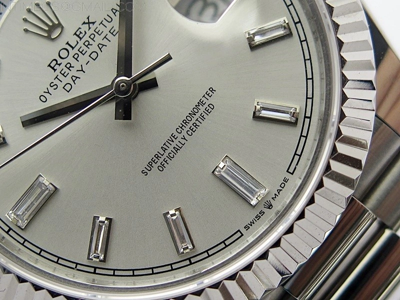 Day Date 40mm 228239 Gain Weight SS tungsten APSF 1:1 Best Edition Silver Dial T Crystals Markers on SS President Bracelet A2836