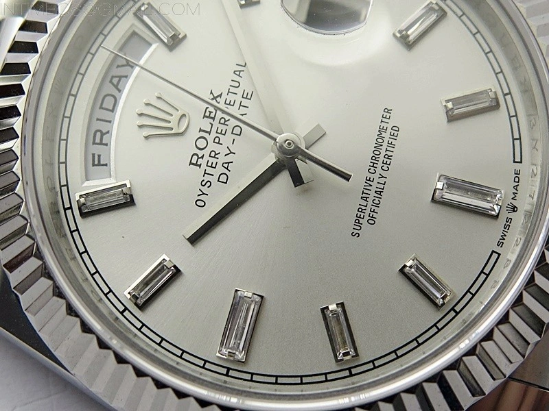 Day Date 40mm 228239 Gain Weight SS tungsten APSF 1:1 Best Edition Silver Dial T Crystals Markers on SS President Bracelet A2836