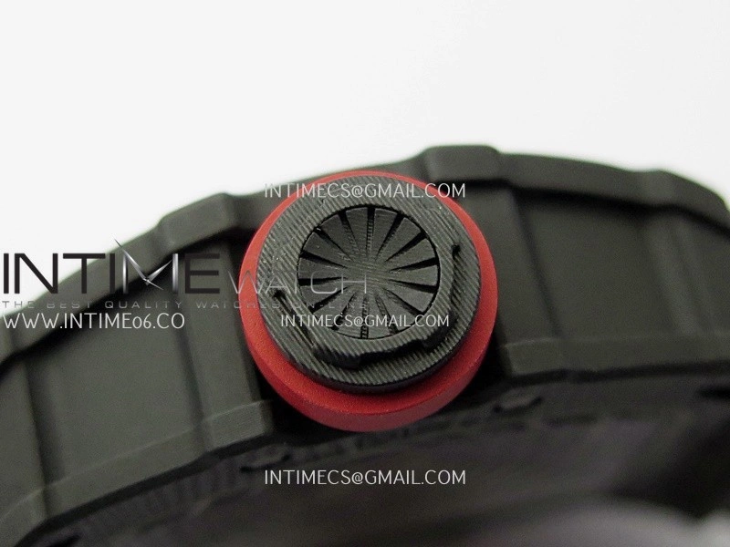 RM035-02 Real Black NTPT APSF 1:1 Best Edition Skeleton Dial On Black Rubber Strap Dandong Super Clone RMAL1