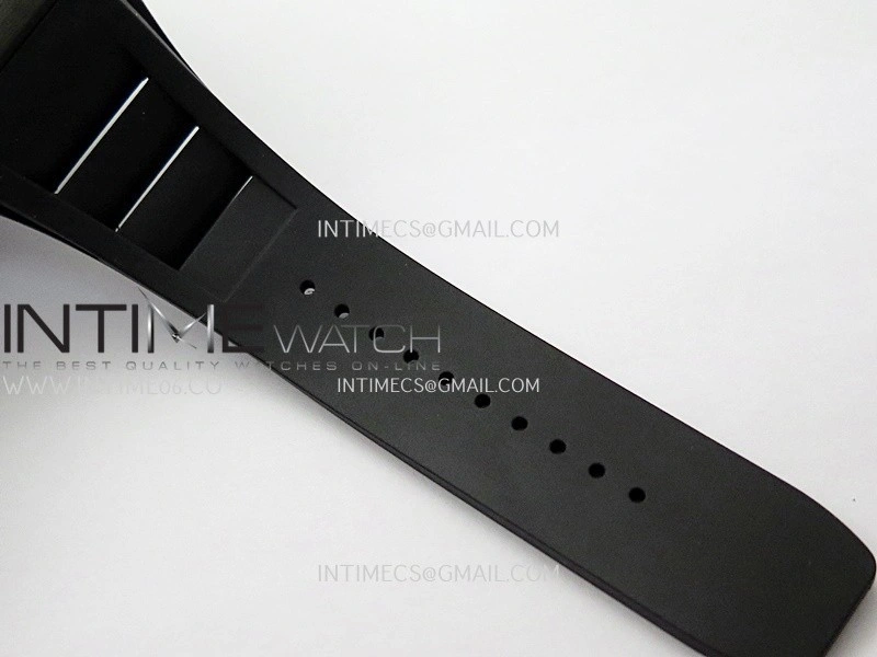 RM035-02 Real Black NTPT APSF 1:1 Best Edition Skeleton Dial On Black Rubber Strap Dandong Super Clone RMAL1