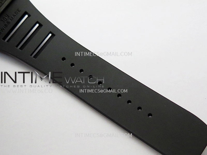 RM035-02 Real Black NTPT APSF 1:1 Best Edition Skeleton Dial On Black Rubber Strap Dandong Super Clone RMAL1