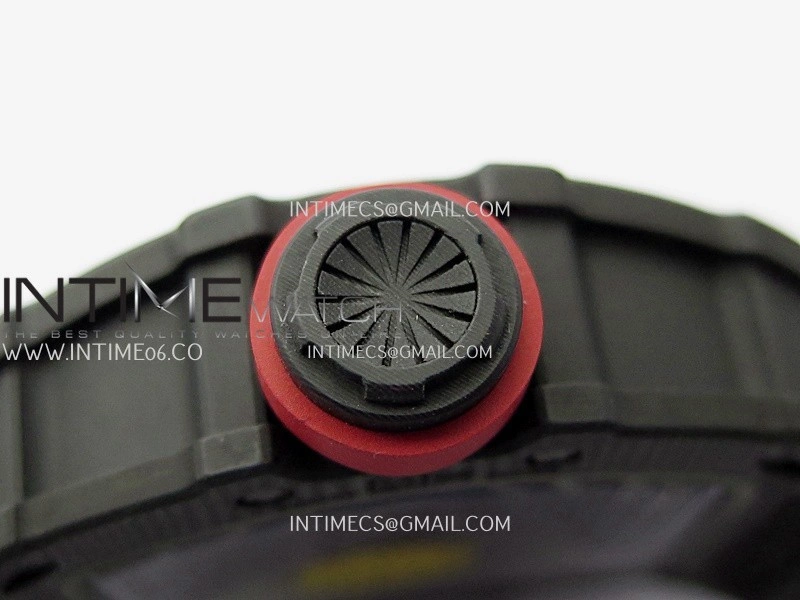 RM035-02 Real Black NTPT APSF 1:1 Best Edition Skeleton Dial On Black Rubber Strap Dandong Super Clone RMAL1