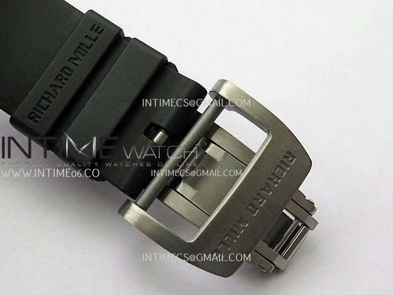 RM035-02 Real Black NTPT APSF 1:1 Best Edition Skeleton Dial On Black Rubber Strap Dandong Super Clone RMAL1