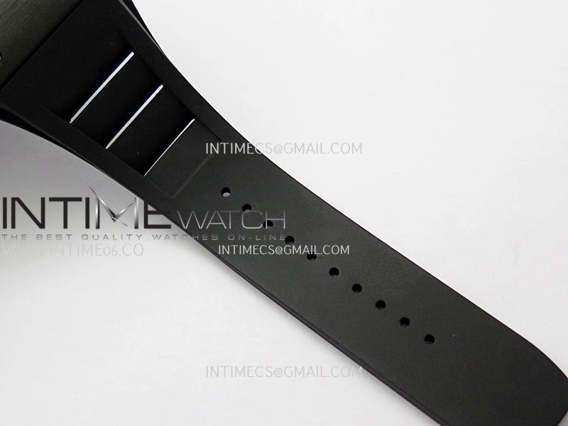 RM035-02 Real Black NTPT APSF 1:1 Best Edition Skeleton Dial On Black Rubber Strap Dandong Super Clone RMAL1