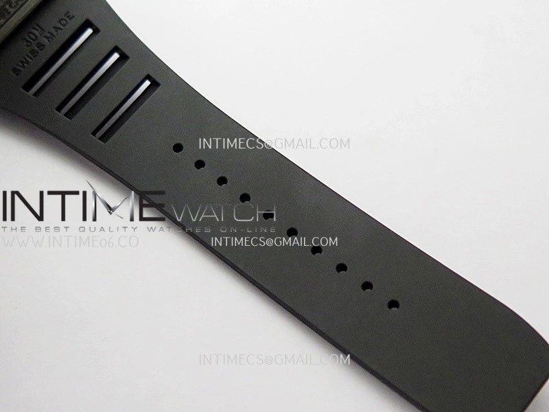 RM035-02 Real Black NTPT APSF 1:1 Best Edition Skeleton Dial On Black Rubber Strap Dandong Super Clone RMAL1
