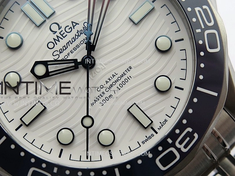 Seamaster Diver 300M Americas Cup SS V4 VSF 1:1 Best Edition White Wave Ceramic Dial On SS Bracelet Super Clone Asian 8800