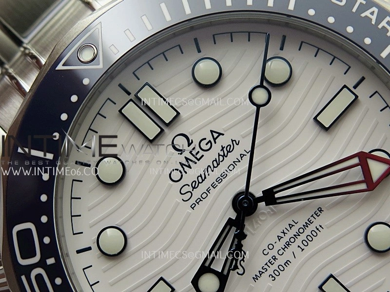 Seamaster Diver 300M Americas Cup SS V4 VSF 1:1 Best Edition White Wave Ceramic Dial On SS Bracelet Super Clone Asian 8800