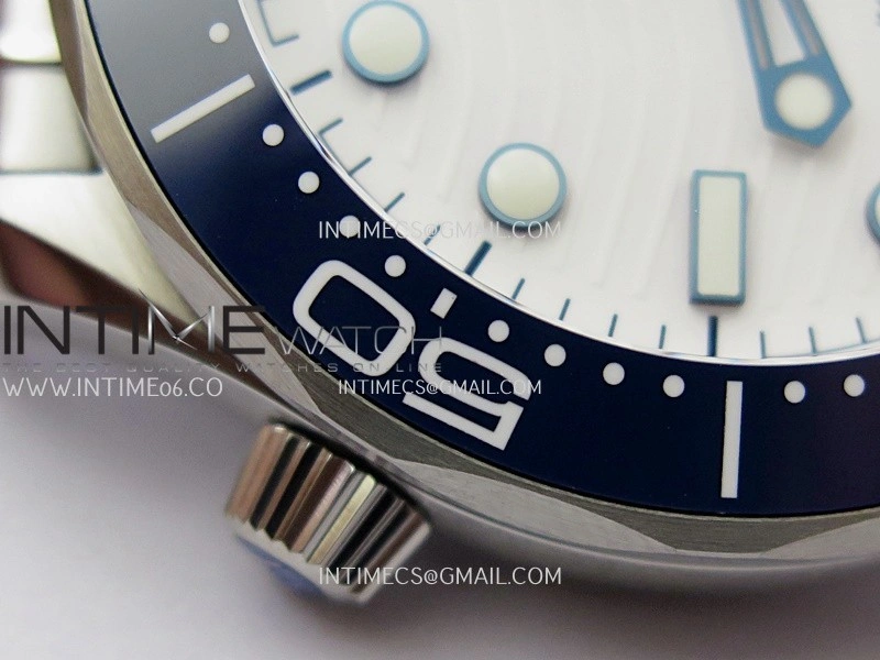 Seamaster Diver 300M Americas Cup SS V4 VSF 1:1 Best Edition White Wave Ceramic Dial On SS Bracelet Super Clone Asian 8800