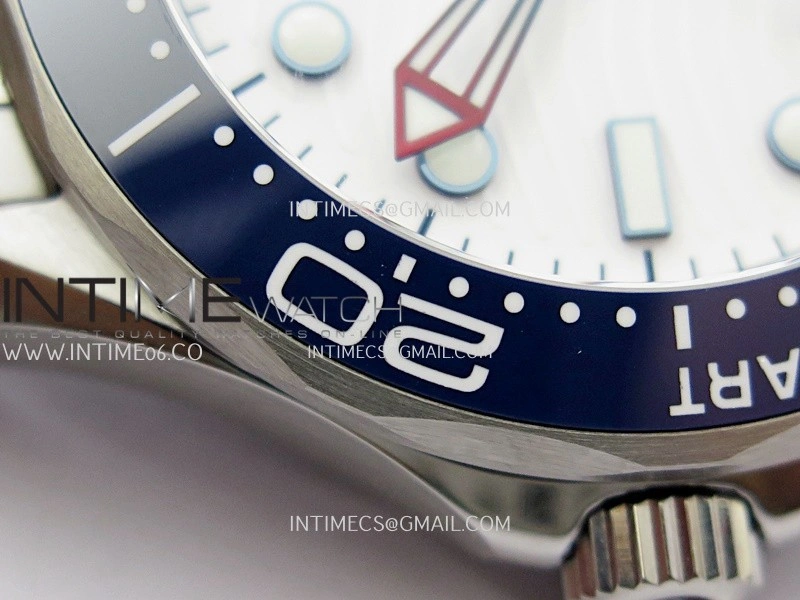 Seamaster Diver 300M Americas Cup SS V4 VSF 1:1 Best Edition White Wave Ceramic Dial On SS Bracelet Super Clone Asian 8800