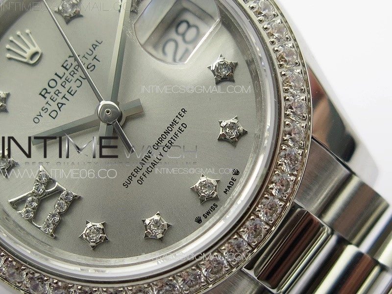 Datejust 28mm 279179 SS Crystals APSF Best Edition Silver Dial Stars Crystals Markers on SS President Bracelet NH05