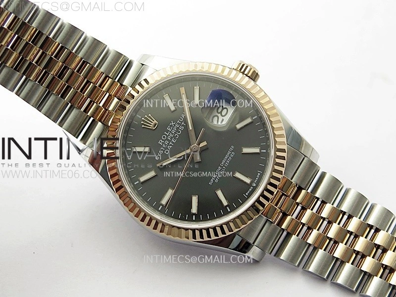 DateJust 36MM 126231 SS RG APSF 1:1 Best Edition Gray Dial Stick Markers on SS RG Jubilee Bracelet SA3235