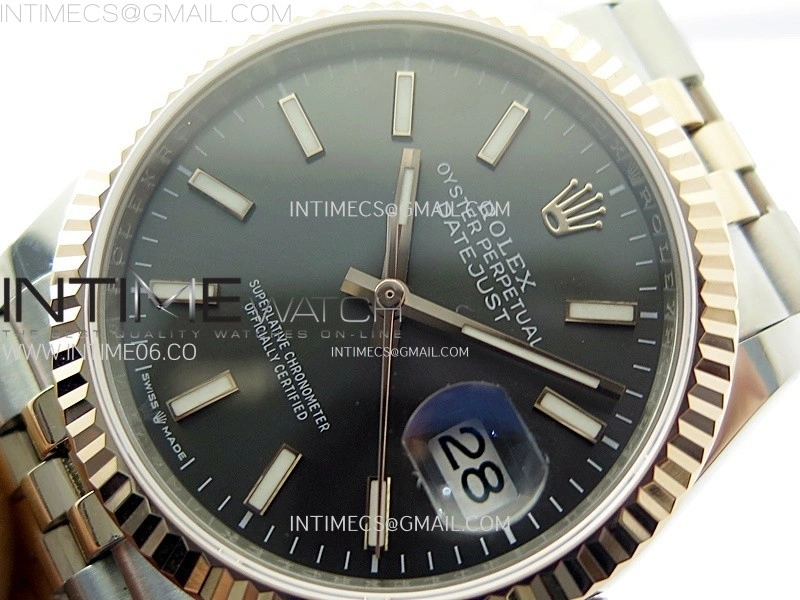 DateJust 36MM 126231 SS RG APSF 1:1 Best Edition Gray Dial Stick Markers on SS RG Jubilee Bracelet SA3235