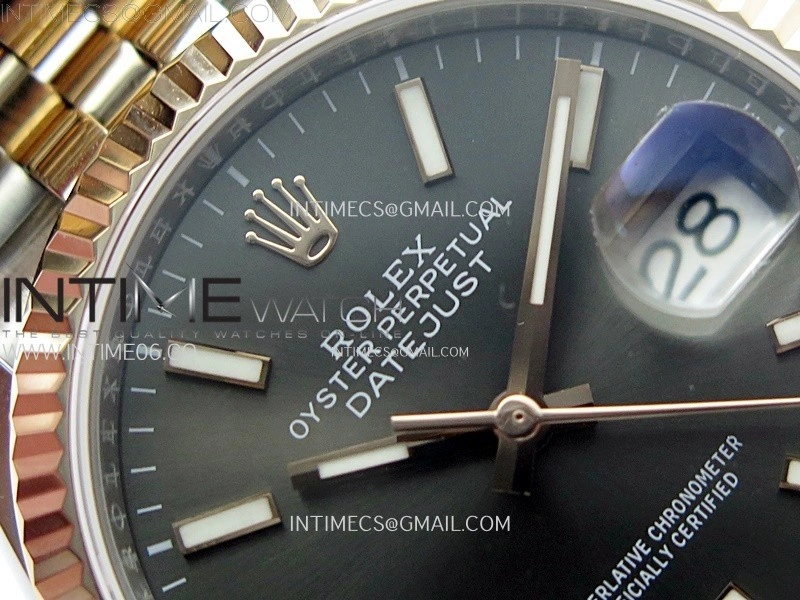 DateJust 36MM 126231 SS RG APSF 1:1 Best Edition Gray Dial Stick Markers on SS RG Jubilee Bracelet SA3235