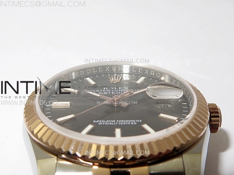 DateJust 36MM 126231 SS RG APSF 1:1 Best Edition Gray Dial Stick Markers on SS RG Jubilee Bracelet SA3235
