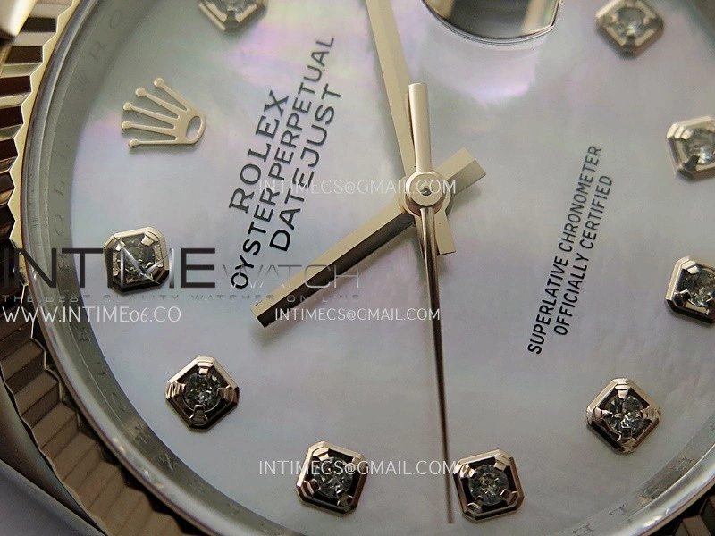 DateJust 126233 36mm 904L SS RG AR+F 1:1 Best Edition White MOP Dial Diamond Marker On Jubilee Bracelet DD3235