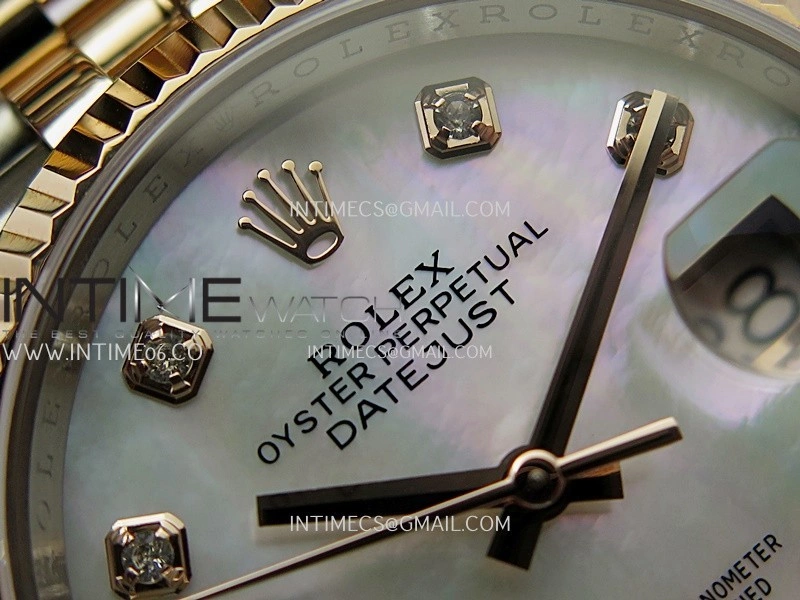 DateJust 126233 36mm 904L SS RG AR+F 1:1 Best Edition White MOP Dial Diamond Marker On Jubilee Bracelet DD3235