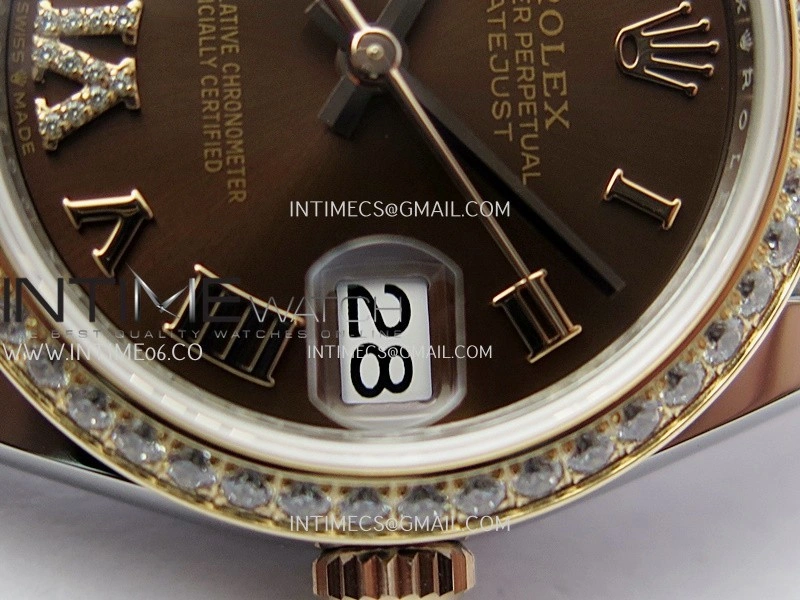 DateJust 31mm 904L SS RG AR+F Best Edition Brown Dial Roman Marker On 904L RG SS Jubilee Bracelet A2236