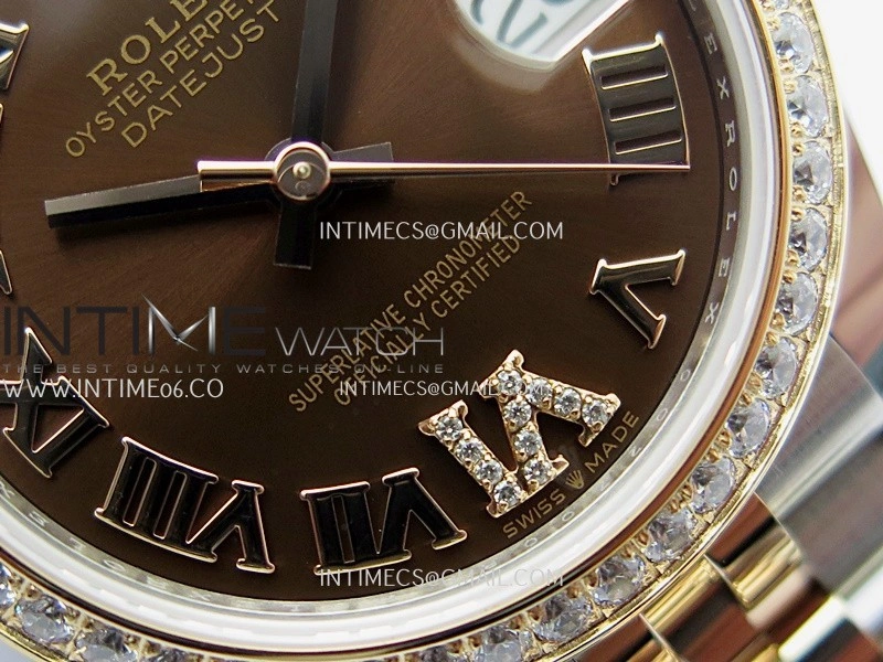 DateJust 31mm 904L SS RG AR+F Best Edition Brown Dial Roman Marker On 904L RG SS Jubilee Bracelet A2236