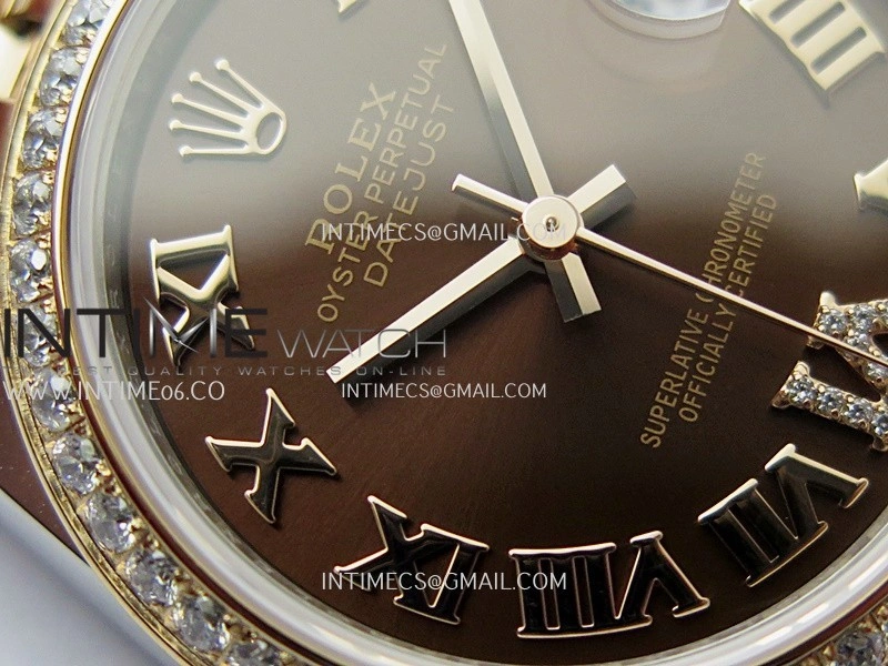 DateJust 31mm 904L SS RG AR+F Best Edition Brown Dial Roman Marker On 904L RG SS Jubilee Bracelet A2236