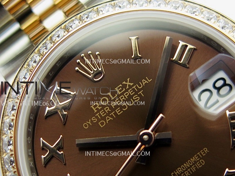 DateJust 31mm 904L SS RG AR+F Best Edition Brown Dial Roman Marker On 904L RG SS Jubilee Bracelet A2236