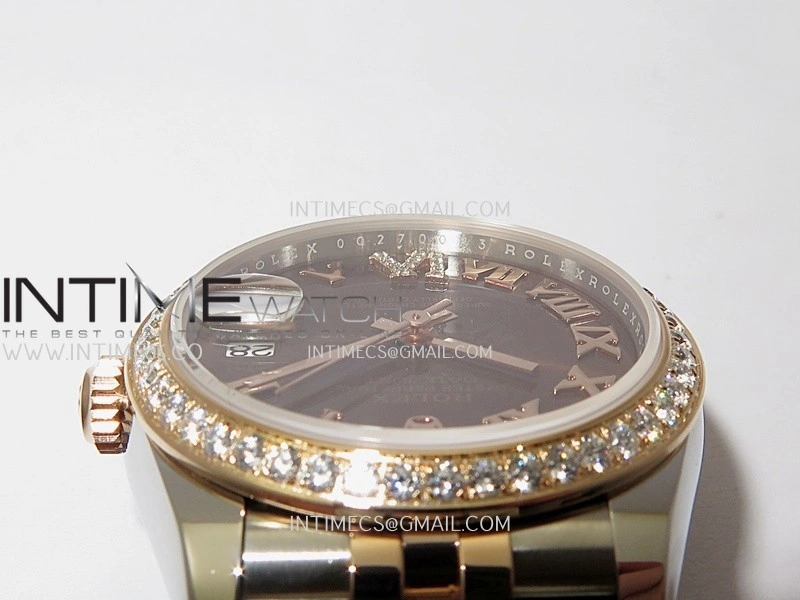 DateJust 31mm 904L SS RG AR+F Best Edition Brown Dial Roman Marker On 904L RG SS Jubilee Bracelet A2236