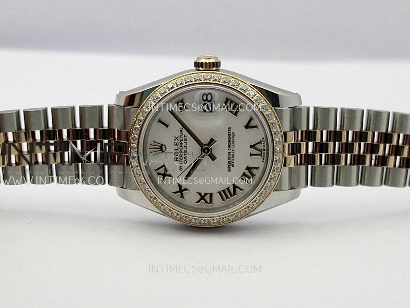 DateJust 31mm 904L SS RG AR+F Best Edition White Dial Roman Marker On 904L RG SS Jubilee Bracelet A2236