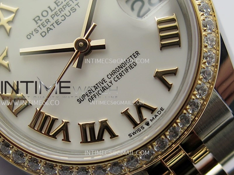DateJust 31mm 904L SS RG AR+F Best Edition White Dial Roman Marker On 904L RG SS Jubilee Bracelet A2236