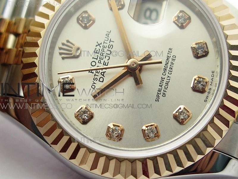 Datejust 28mm 279173 SS RG BP Best Edition Silver Crystal Markers Dial on SS RG Jubilee Bracelet ETA2671