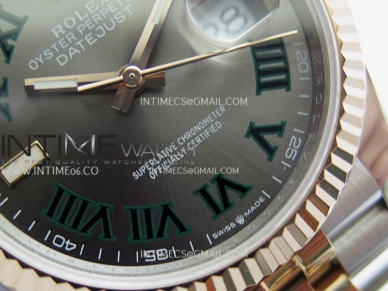 DateJust 36mm 126231 SS RG V2 QF 1:1 Best Edition Gray Dial Roman Marker On SS RG Jubilee Bracelet SH3235