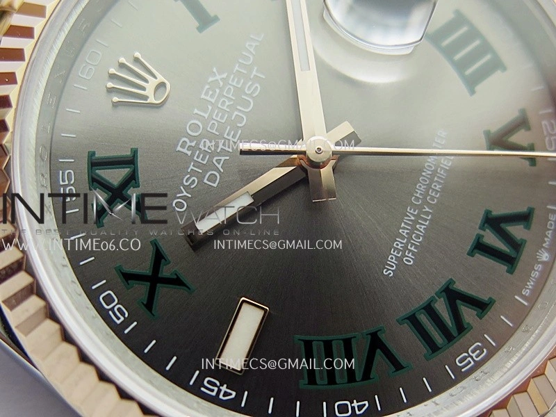 DateJust 36mm 126231 SS RG V2 QF 1:1 Best Edition Gray Dial Roman Marker On SS RG Jubilee Bracelet SH3235