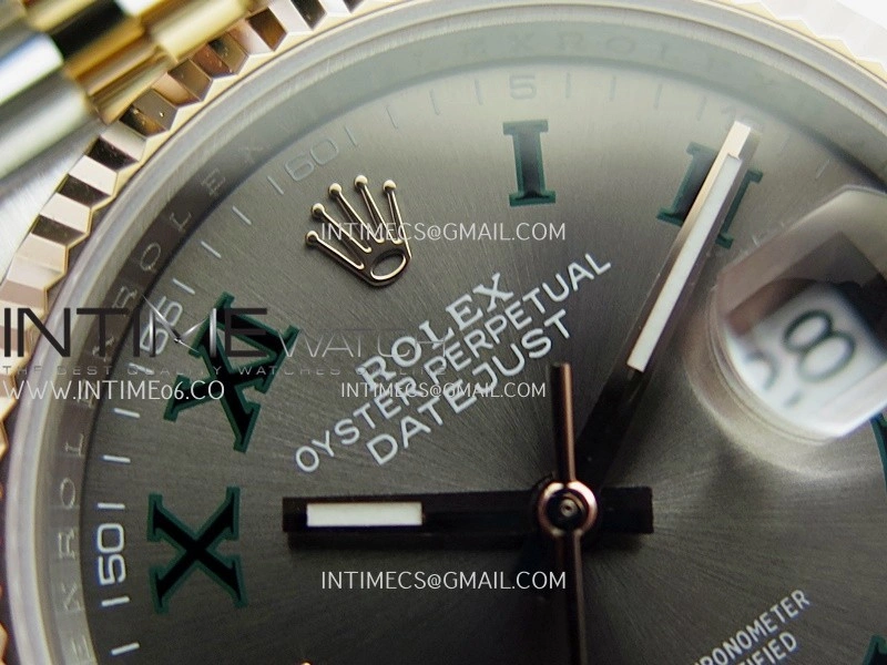 DateJust 36mm 126231 SS RG V2 QF 1:1 Best Edition Gray Dial Roman Marker On SS RG Jubilee Bracelet SH3235