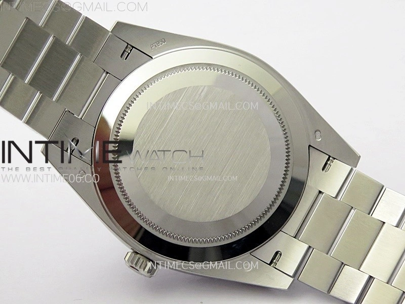 Day Date 228236 40mm 904L SS 1:1 AR+F Best Edition Black Dial Sticks Markers on SS President Bracelet SA3255