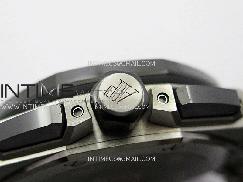 Royal Oak Offshore 43mm 26420 Ceramic Bezel SS APSF 1:1 Best Edition Light Brown Dial On Gray Rubber Strap SA4401 Super Clone