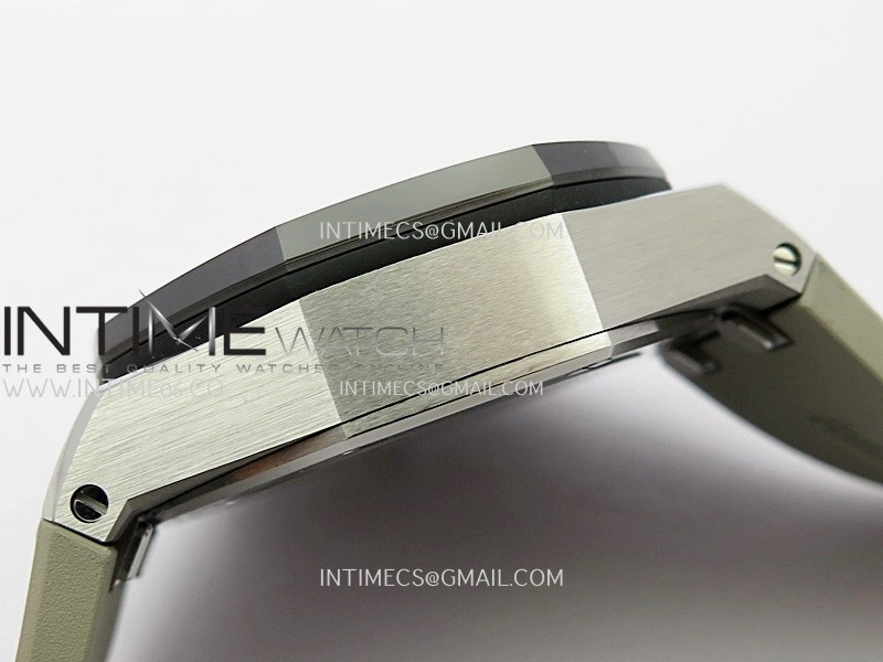 Royal Oak Offshore 43mm 26420 Ceramic Bezel SS APSF 1:1 Best Edition Light Brown Dial On Gray Rubber Strap SA4401 Super Clone
