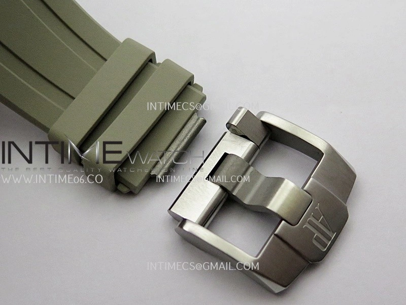 Royal Oak Offshore 43mm 26420 Ceramic Bezel SS APSF 1:1 Best Edition Light Brown Dial On Gray Rubber Strap SA4401 Super Clone