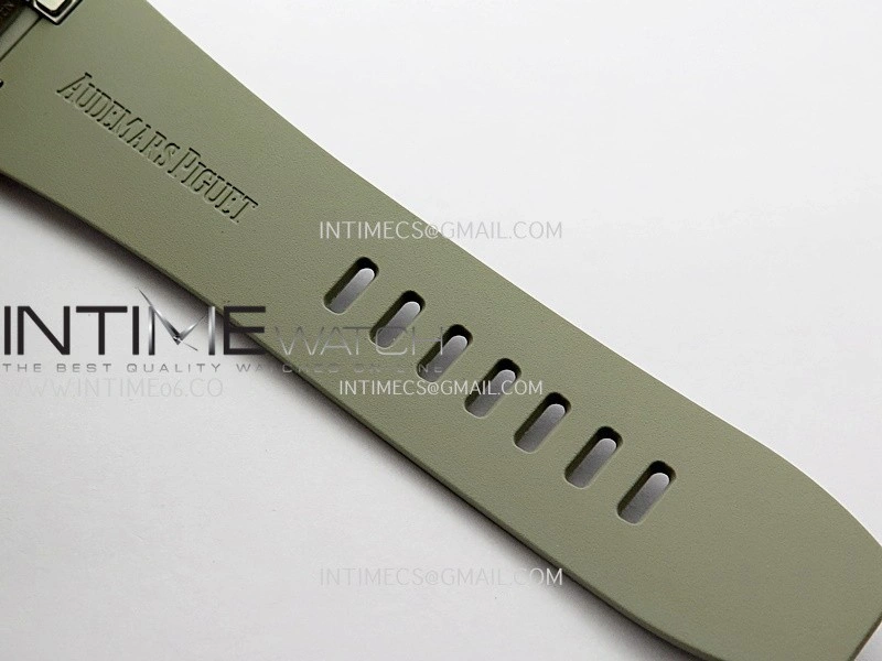 Royal Oak Offshore 43mm 26420 Ceramic Bezel SS APSF 1:1 Best Edition Light Brown Dial On Gray Rubber Strap SA4401 Super Clone