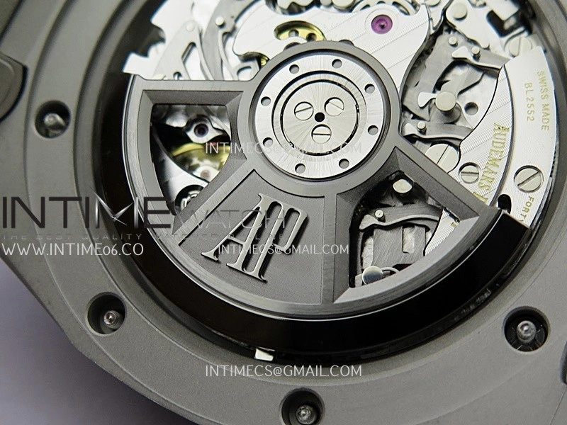 Royal Oak Offshore 43mm 26420 Ceramic Bezel SS APSF 1:1 Best Edition Light Brown Dial On Gray Rubber Strap SA4401 Super Clone