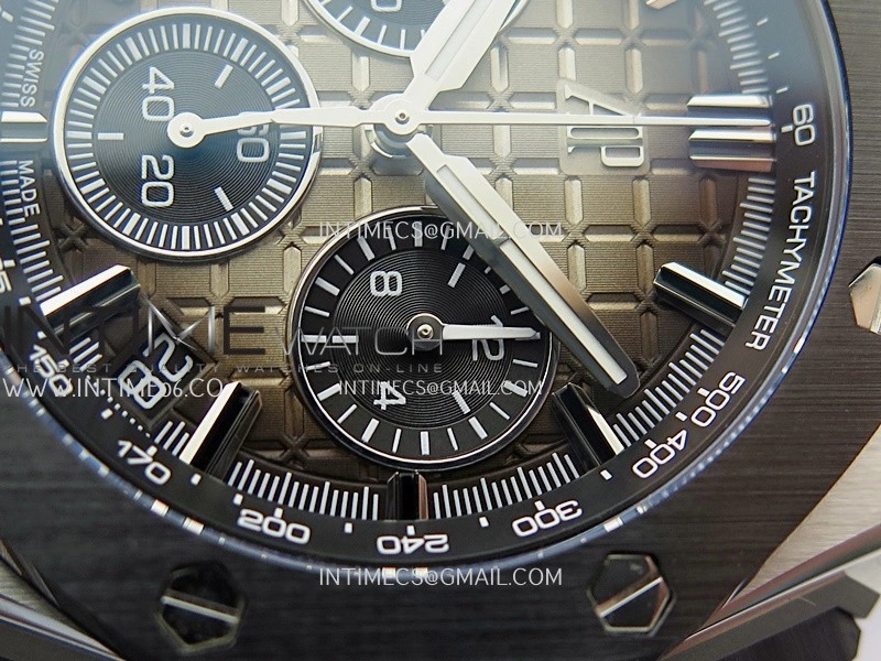 AP ROO 43mm 26420 Ceramic Bezel SS APSF 1:1 Best Edition Light Brown Dial On Gray Rubber Strap Super Clone SA4401