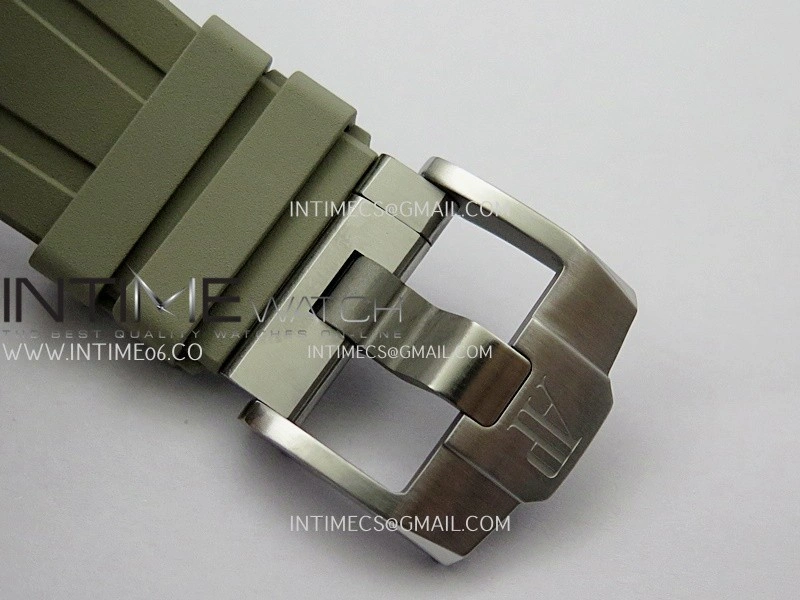 AP ROO 43mm 26420 Ceramic Bezel SS APSF 1:1 Best Edition Light Brown Dial On Gray Rubber Strap Super Clone SA4401