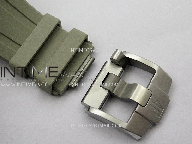 AP ROO 43mm 26420 Ceramic Bezel SS APSF 1:1 Best Edition Light Brown Dial On Gray Rubber Strap Super Clone SA4401