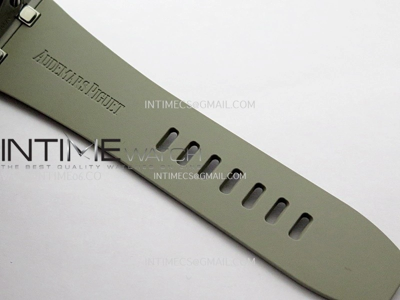 AP ROO 43mm 26420 Ceramic Bezel SS APSF 1:1 Best Edition Light Brown Dial On Gray Rubber Strap Super Clone SA4401