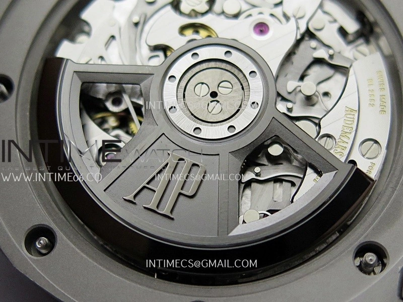 AP ROO 43mm 26420 Ceramic Bezel SS APSF 1:1 Best Edition Light Brown Dial On Gray Rubber Strap Super Clone SA4401